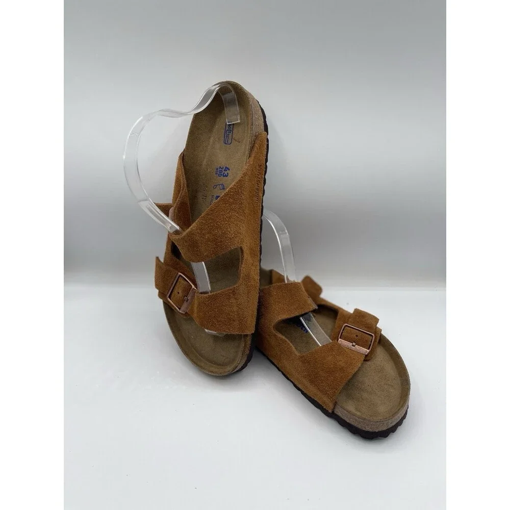 Birkenstock Arizona Sandals Men Suede Leather Mink Shoes Comfort US 10 EU 43 New
